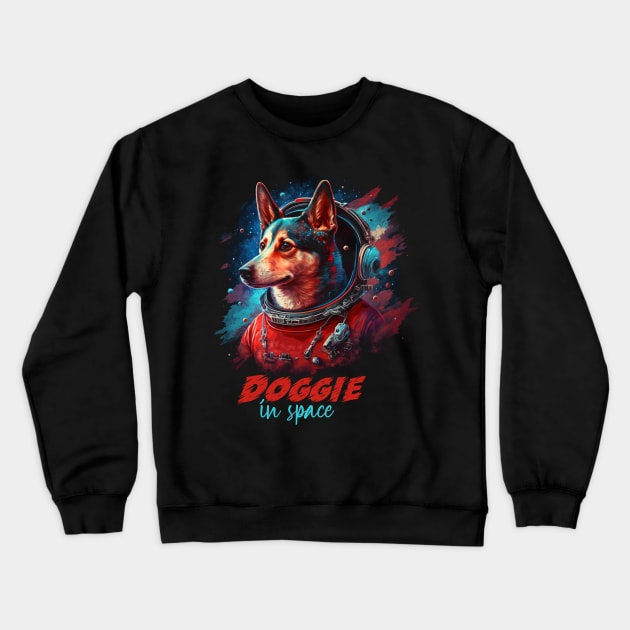 Laika Dog Crewneck Sweatshirt by ArtRoute02